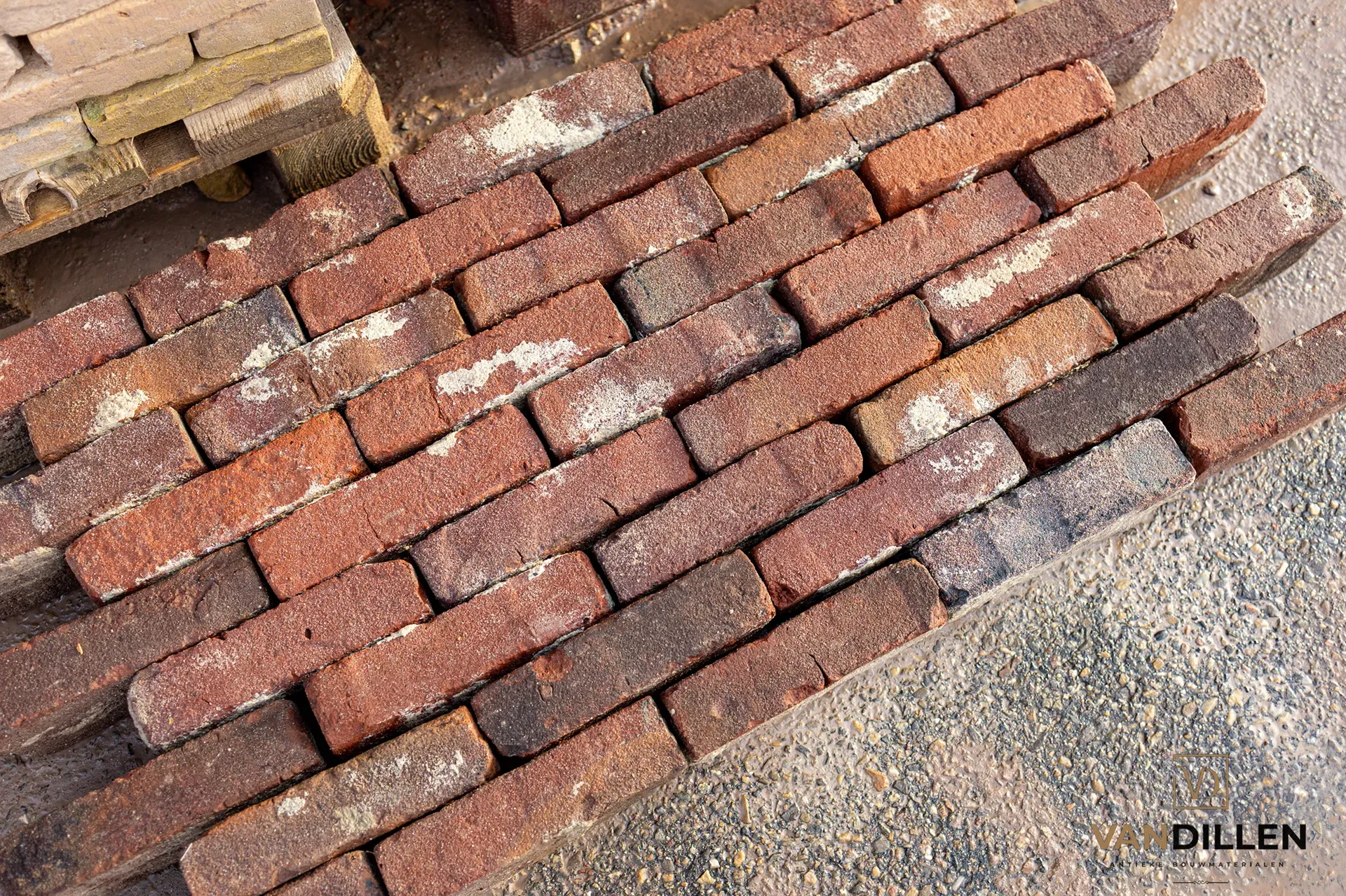 Old purple moulded bricks