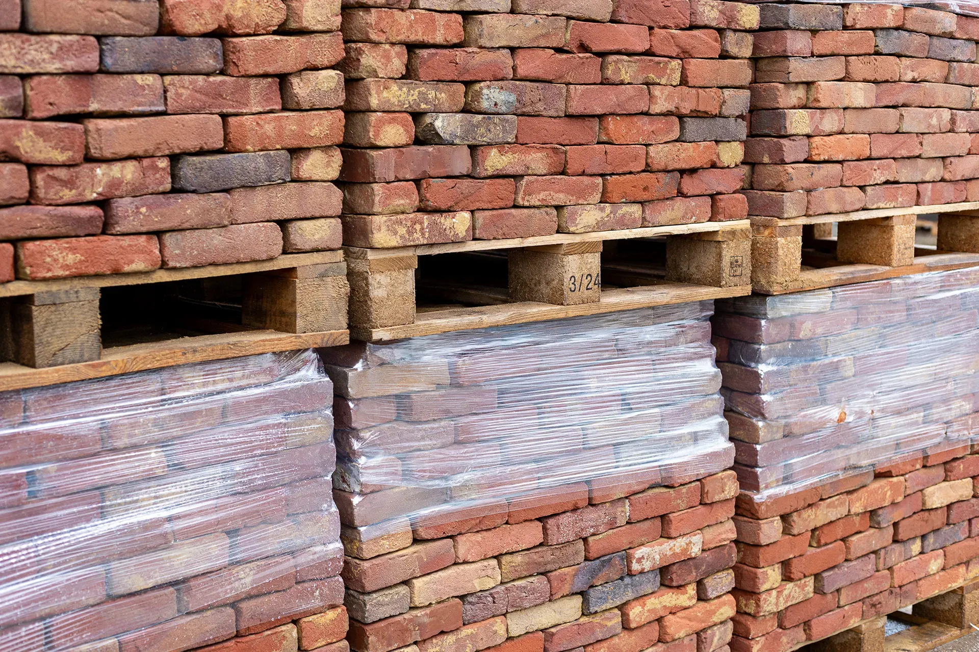 Old red masonry bricks from 1910