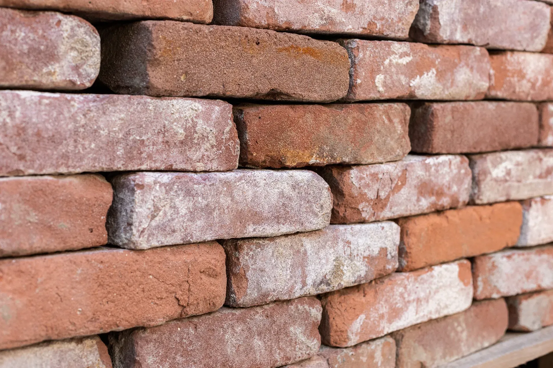 Old red masonry bricks