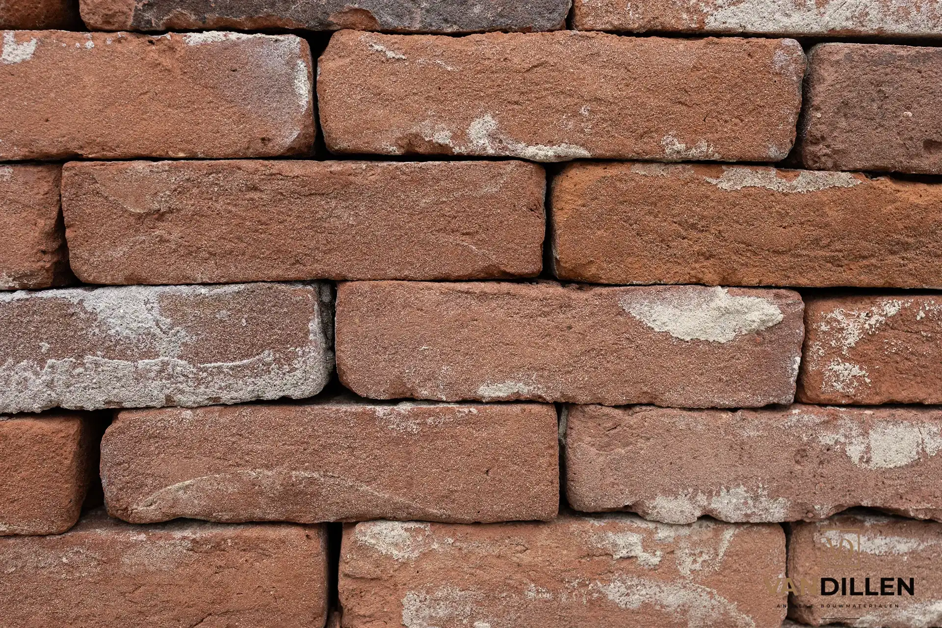 Oude Warme Bakstenen Met Kalksporen Binnenwerk Buitenwerk