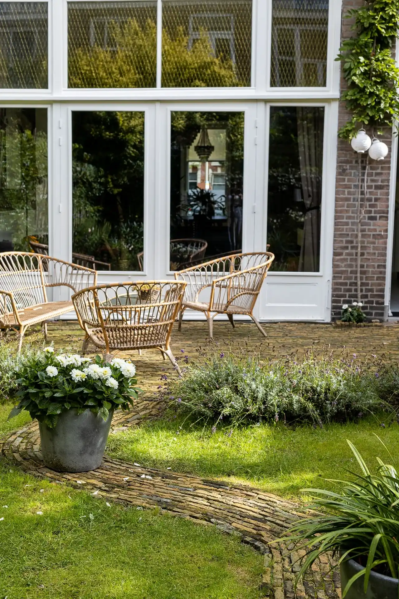 Pad Van Oude Gele Straatsteentjes