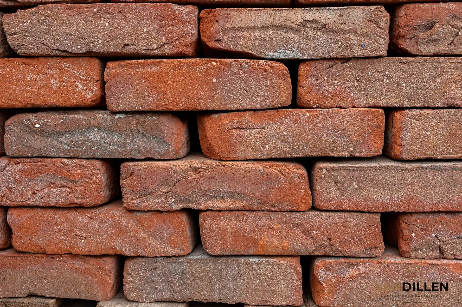 Rood Bruine Gemeleerde Bakstenen Om Een Huis Te Bouwen