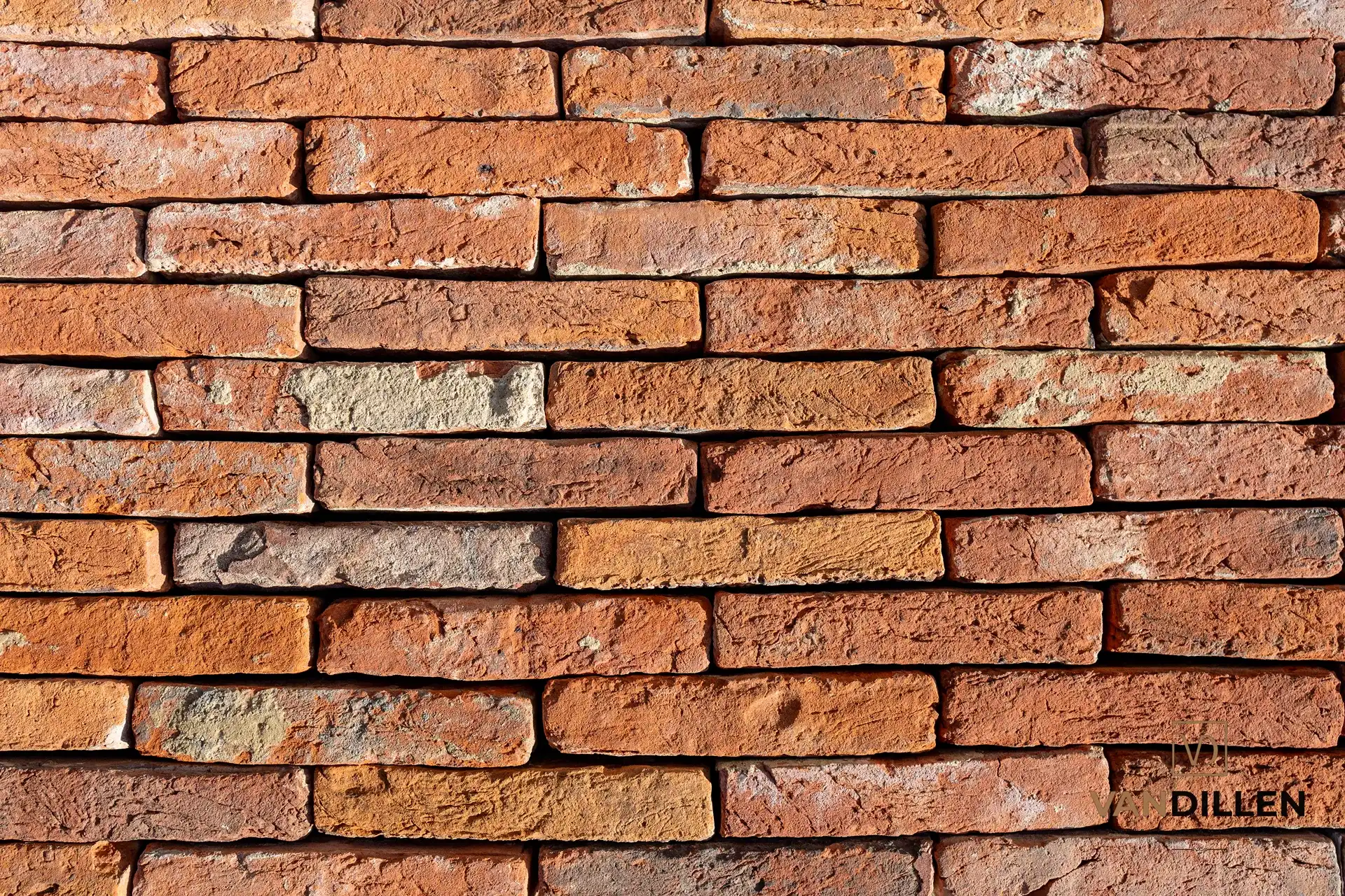 Vechtstenen Gebikt Bruin Rood Oranje